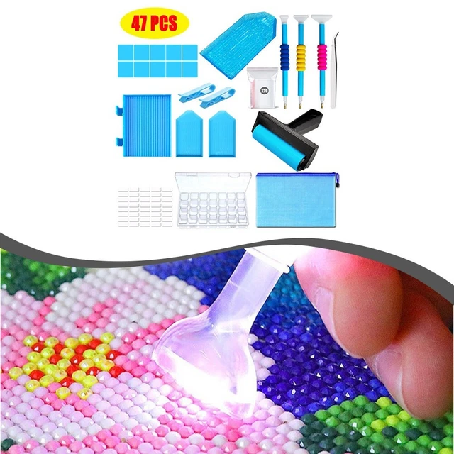 Brandneu Zeichensatz Diamant Zeichnung Kunststoff 47 Stck./Set Handwerk Kunst We