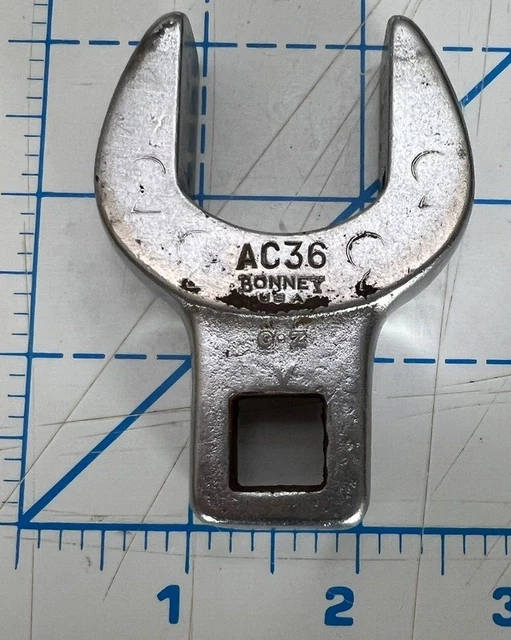 vintage BONNEY  AC36  crows foot 1 --  1/8" 1/2inch drive