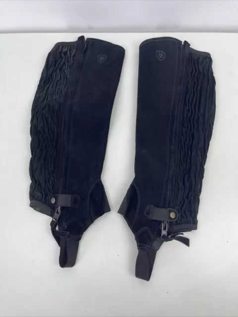 ARIAT MEN'S SUEDE Leather Chaps Size L Black $41.25 - PicClick