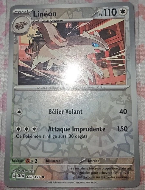 CARTE POKEMON LINÉON Reverse 168/197 ev03 nm fr EUR 1,90 - PicClick FR