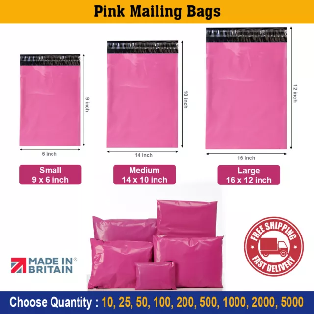 Borse postali rosa colorate spedizione imballaggio in plastica pacco borse spedizione