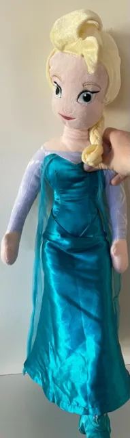 Disney Store Official Frozen Queen Elsa Plush Doll Large 34” Soft Stuffed Toy