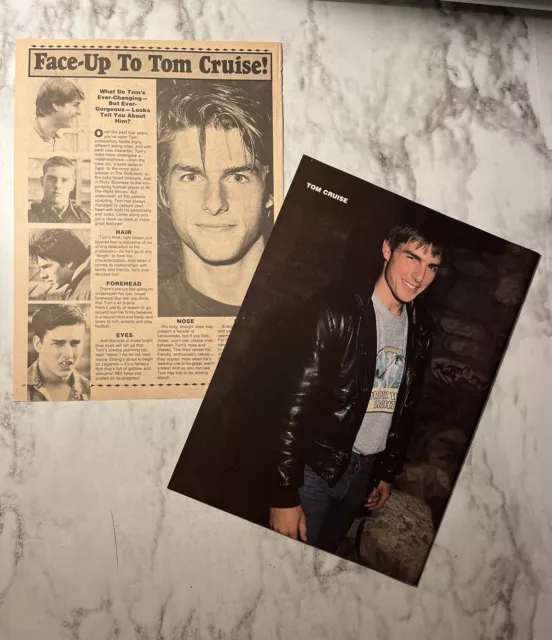 Tom Cruise Pinup & Clipping from 80’s Teen Magazine.