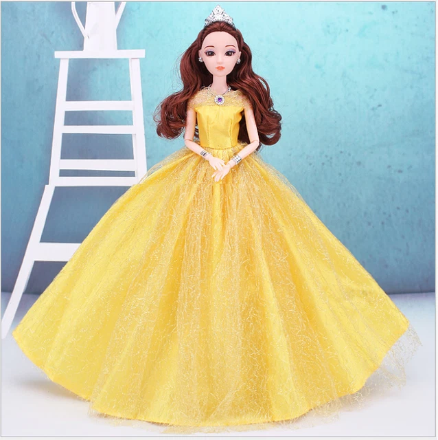 Fashion Barbie Doll Sized Accessory/Cloth@@A Gown +A Veil@BEST On Sale Girl Gift