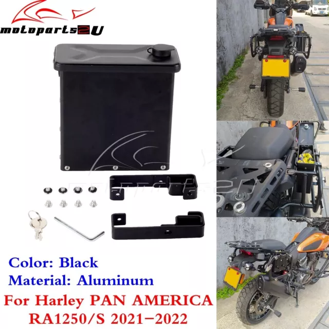 Black 2.3L Right Side Luggage Tool Box Storage Box For Harley PAN AMERICA 1250 S