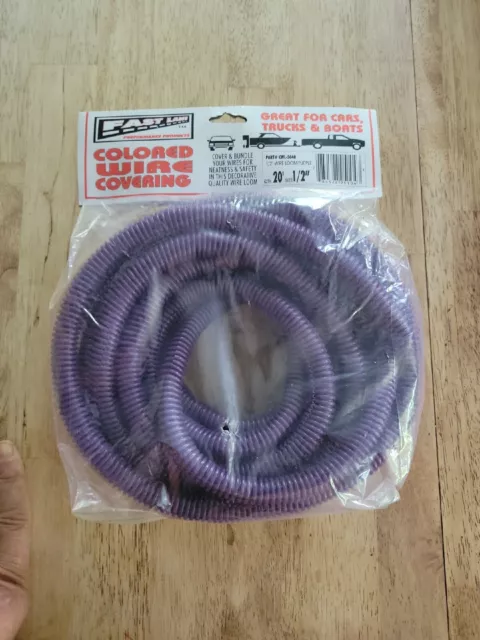 Purple Split Wire Loom Conduit Convoluted Tubing Flex Harness Cable Protector