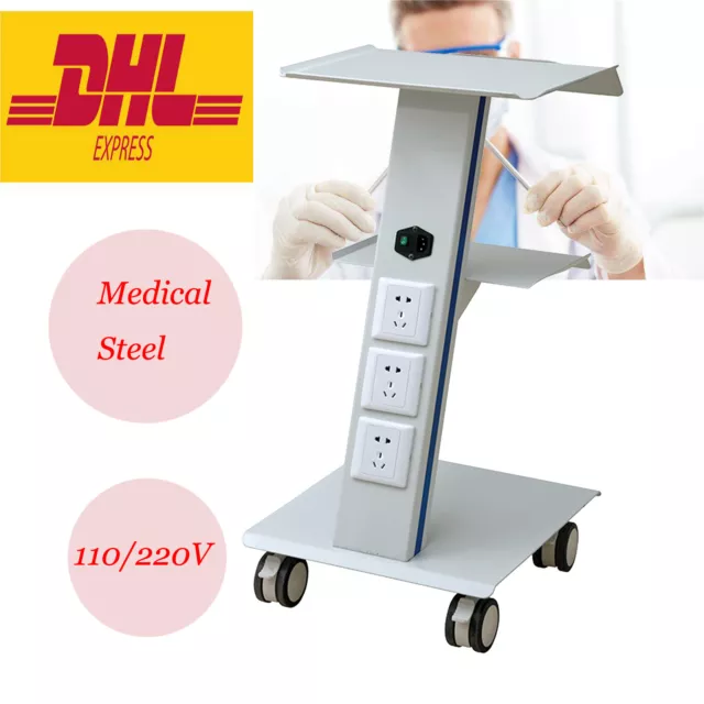 Medical Trolley Cart Mobile Steel Cart Trolley for Dental Equipment Purpose CE