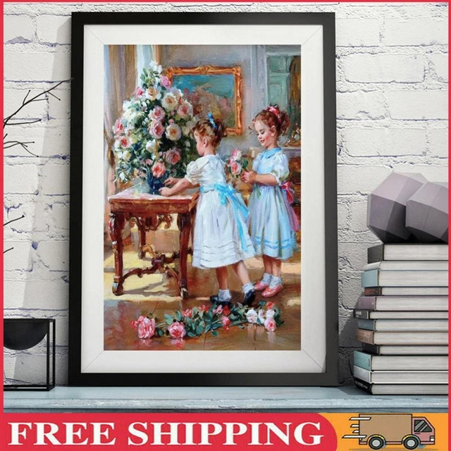 Two Sisters Oil Paint By Numbers Kit DIY Acrylic Painting Frameless Gift (B2205)