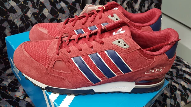 Adidas ZX 750 Originals -HQ4295- burgund/blau Gr. 48 2/3  NEU OVP