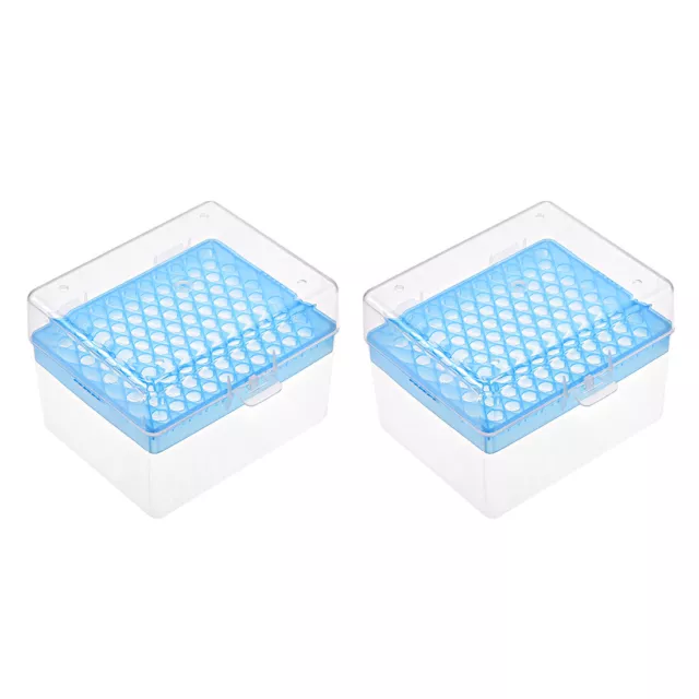 Pipette es Boîte 100-Puits Polypropylène Conteneur Support pour 1ml 2Pcs