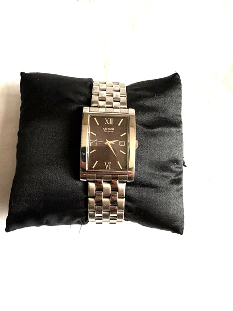 Montre Citizen Eco-Drive Phase De Lune - Cadran Crème, Boîtier Acier - Réf. AP1024-56P - Occasion Homme