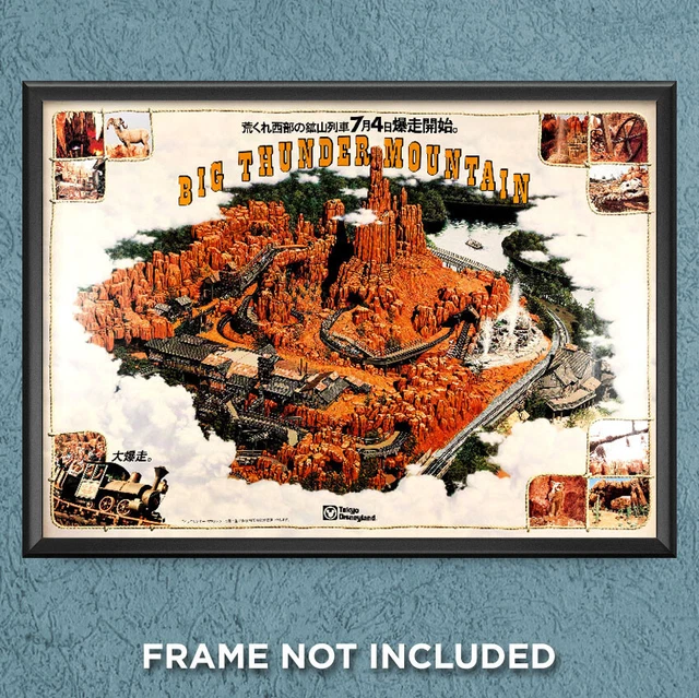 BIG THUNDER MOUNTAIN Tokyo Disneyland Concept Art Print Poster Wall