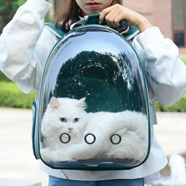 Transparent Pet Backpack Cat Rusksack Portable Pet Bag Breathable Carry Dog Bag