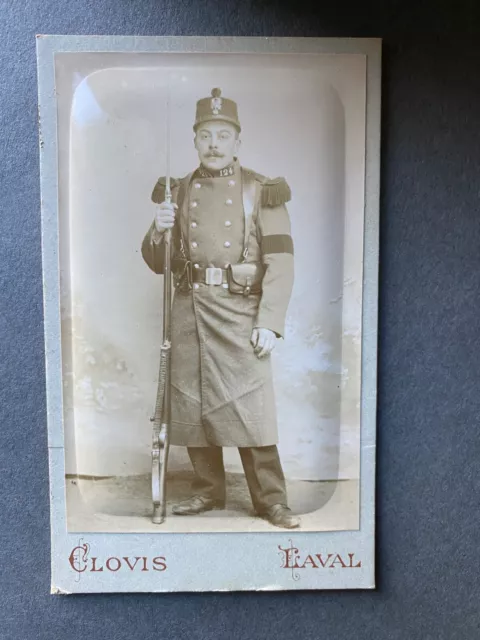 CDV Photo Carte de visite militaire 124 régiment Delahaye Clovis tochon H5082