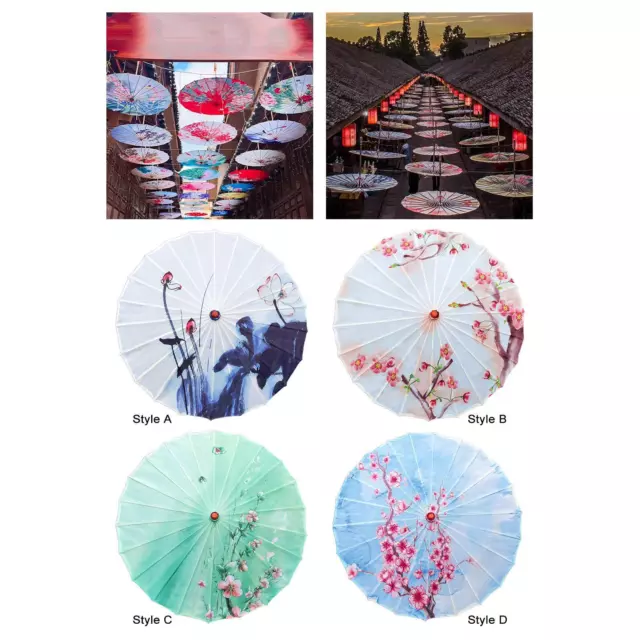 Parapluie en papier huilé de style chinois 32" pour costumes événements
