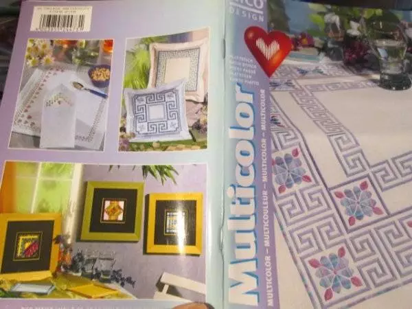 Multicolor Rico Designs Embroidery/Satin Stitch Booklet #61-Geometric/Flowers/He
