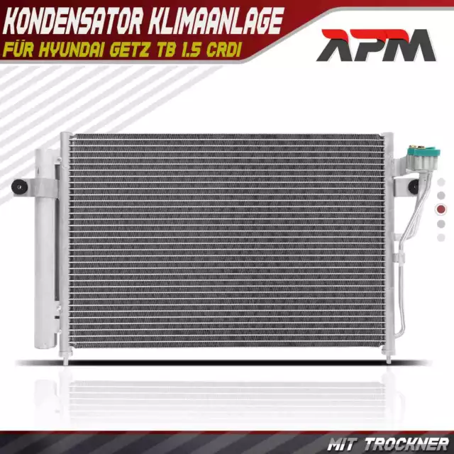 Kondensator Klimaanlage mit Trockner für Hyundai Getz TB 1.5 CRDi 2003-2009