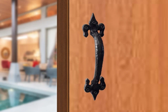 Rustic Gate Handle 7 Inch Cast Iron Sliding Barn Door Handle, Vintage Set of 2 6