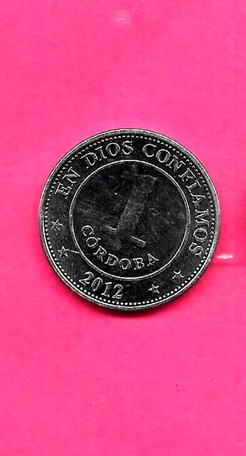 Nicaragua Km101 2012 Unc-Uncirculated Mint Large Older Cordoba Coin #2