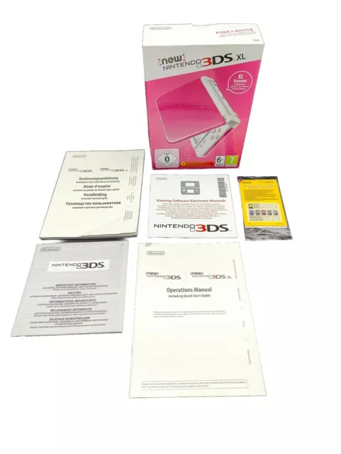 Nintendo New 3DS XL Handheld-Konsole Pink/White OVP #NUR LEERVERPACKUNG#