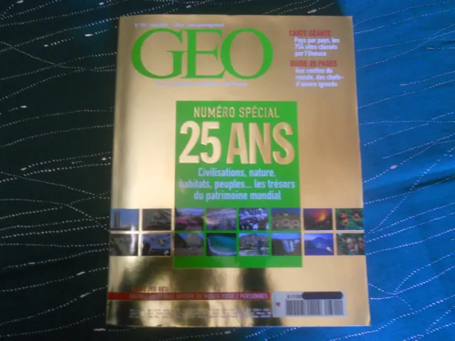 MAGAZINE Géo revue N° 301 mars 2004 - spécial 25 ans + carte géante