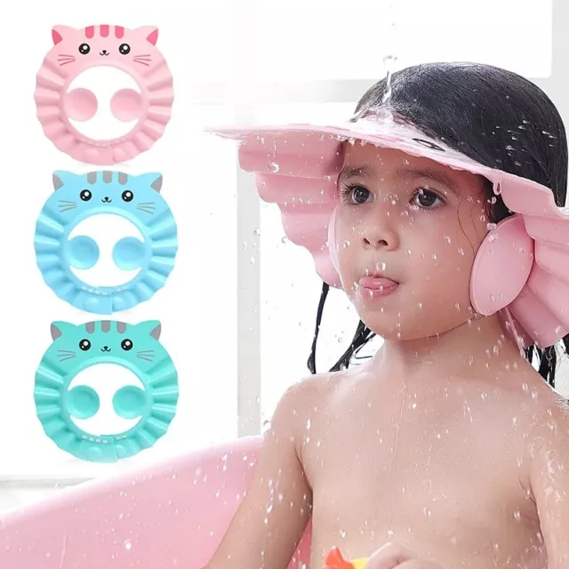 Baby Adjustable Shower Cap Hair Wash Hat Baby Children Kids Shampoo Shield Bath