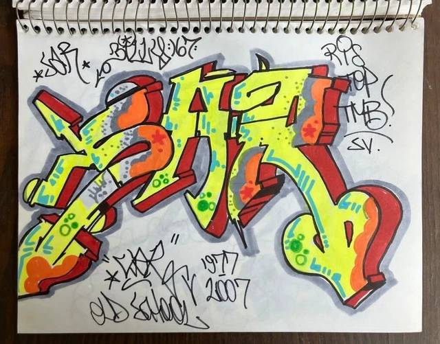 SAR Sketch 21x28cm COPE2/QUIK/TAKI183/GHOST/SEEN/ZEPHYR/FUTURA/DUSTER/LADYPINK