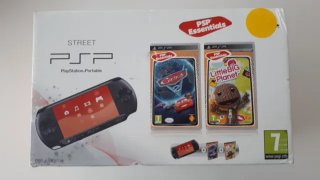 Console neuve Sony PSP Street noire avec jeux intégré Cars 2 & Little Big Planet