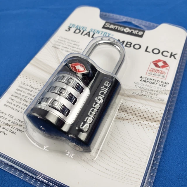 Samsonite Travel Sentry TSA 3 Dial Combination Lock for Luggage NEW
