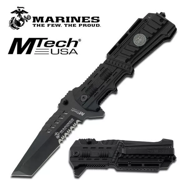 MTECH USA M-1001B US Marines Plastic Handle Folding Knife