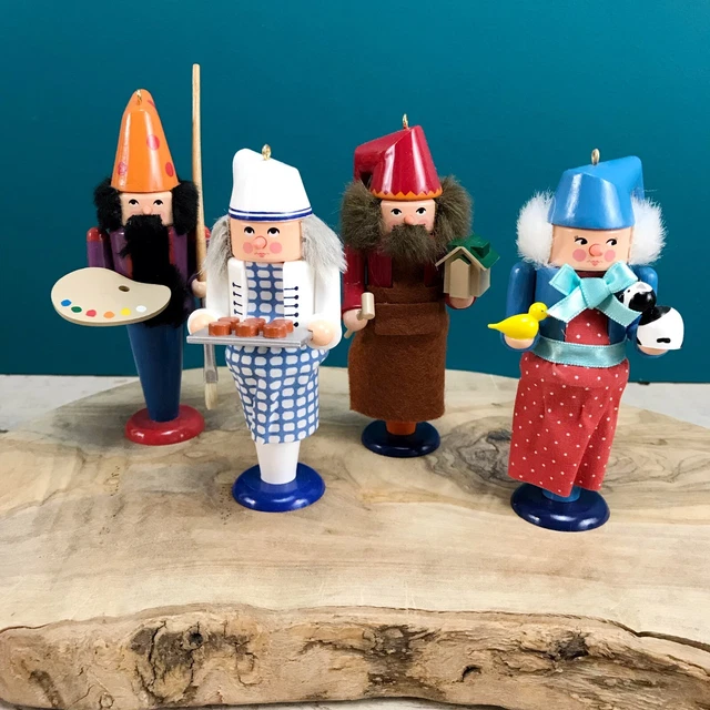 HALLMARK 1992 NORTH Pole Nutcrackers Christmas Ornaments Set Of 4 Old