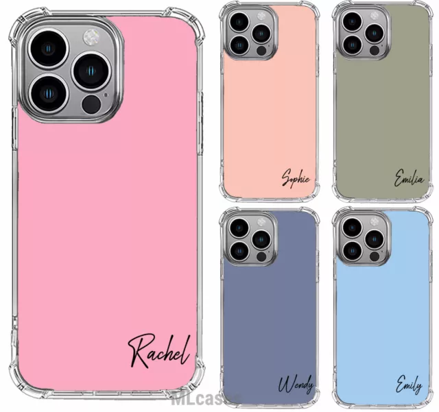 Personalisierter Name Handyhülle Silikon Abdeckung stoßfest für iPhone 14 12 11 15 07