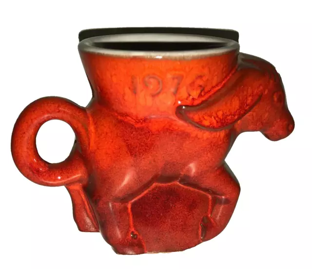 Frankoma Democrat Political Donkey Mug Collectible Pottery 1976