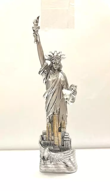 6.75" Statue of Liberty With New York City Skyline Base Figurine, Souvenir Gift.