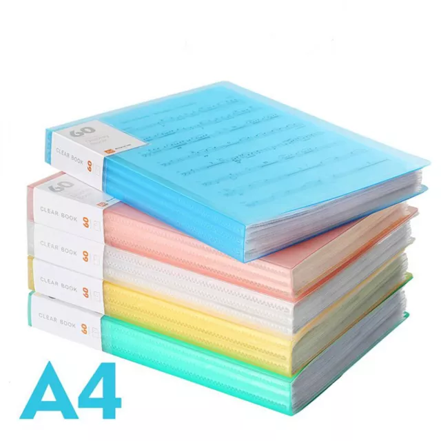 60 Pockets clear A4 Presentation Display Book Folder Folio for Professionals