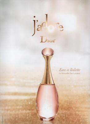 Dior J'Adore 2017 23x32cm Perfume ad Dior Publicité papier Parfum papier glacé 