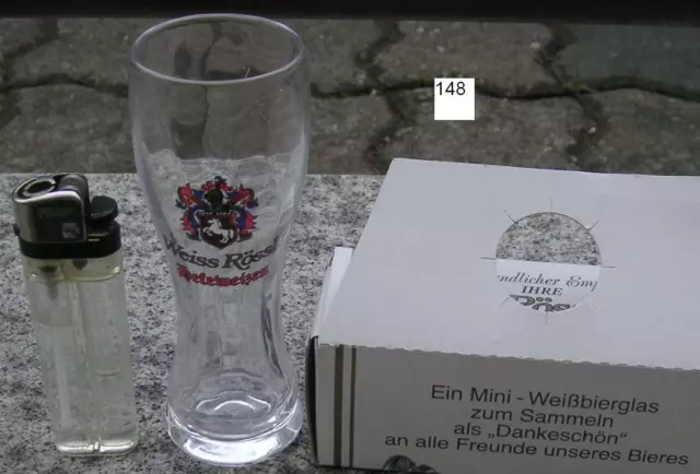 Weiss Rössl Mini Weizenglas Schnapsglas Weißbier ca. 4 cl OVP