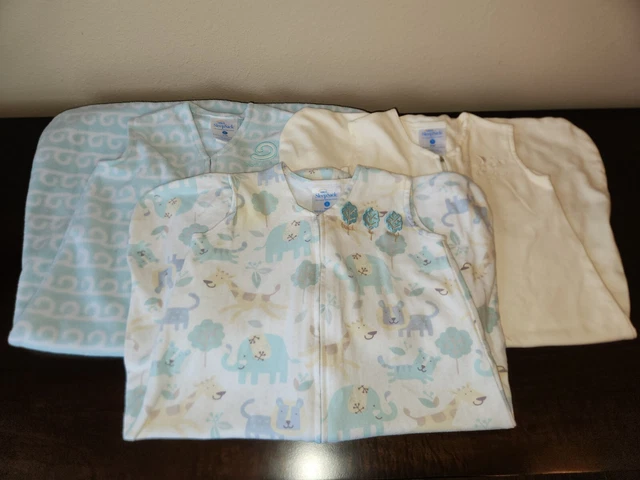 LOT OF 3 Halo SleepSacks Cotton & Fleece, size Small, EUC