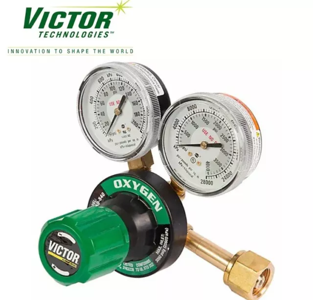 Victor 0781-9433 G350-150-540 Oxygen Heavy Duty Single Stage Regulator, CGA 540V