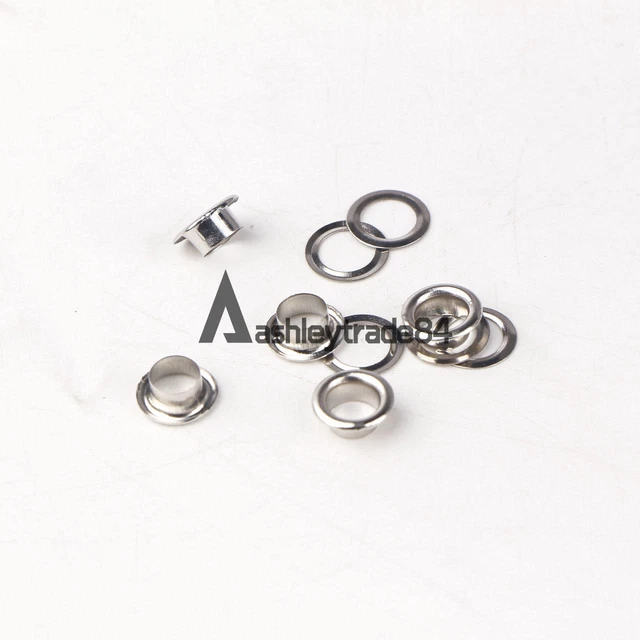 10pcs Silver Hole Metal Eyelets With Grommet Card Decoration 5mm New