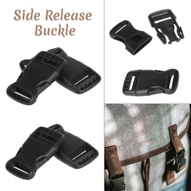 Seite Release Schnalle Clip Plastik Verschluss Gurtband Zelten Tüte Gürtel 25mm