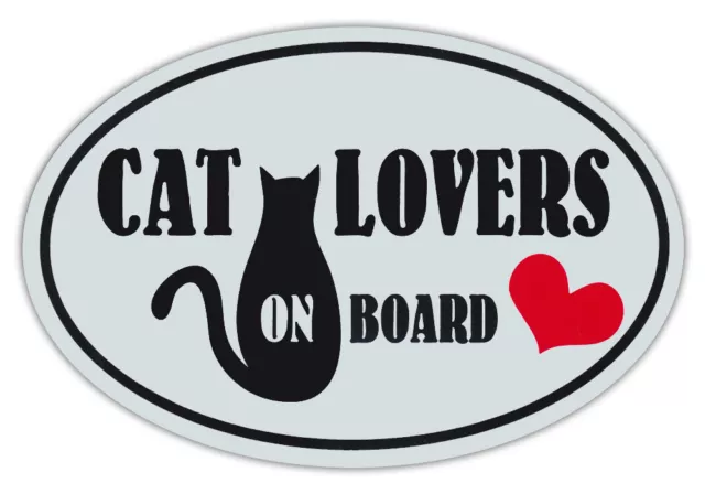 Oval Shaped Pet Magnets: CAT LOVERS ON BOARD (Cats) | Cars, Trucks