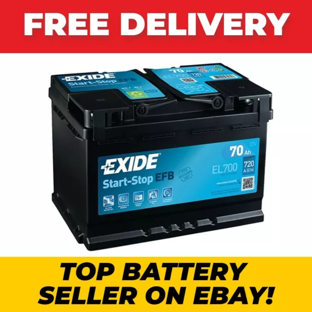 EXIDE 096 AGM Car Van Battery 70Ah AGM700 EK700 - 3 Year Warranty £116.28 -  PicClick UK