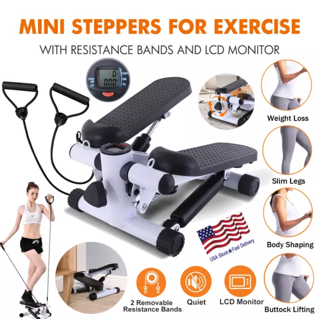 Fitness Mini Air Climber Stair Stepper Aerobic Step Machine With Resistance NEW
