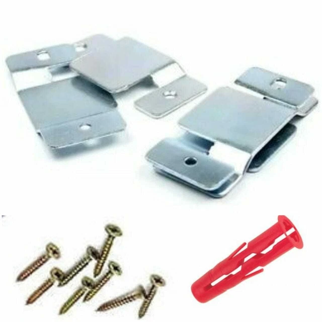 HEAVY DUTY INTERLOCKING headboard wall Bracket clips Sliding Flush