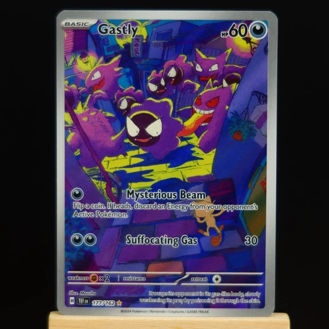 POKÉMON JCG GASTLY 177/162 Illustration Rare Forces Temporelles Pack ...