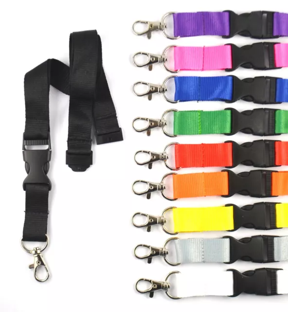 10 x unbedruckte Schlüsselbänder, Schlüsselband Lanyard verschiedene Farben