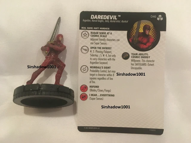 Heroclix Daredevil 046 Marvel Avengers War of the Realms Super Rare