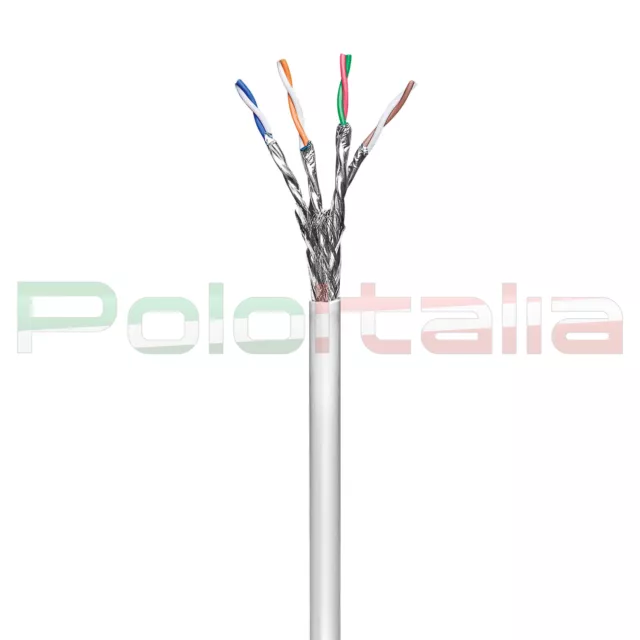 Matassa da 25 a 305m Ethernet Schermato Cat 6 S/FTP | cavo di Rete RJ45 Lan PiMF