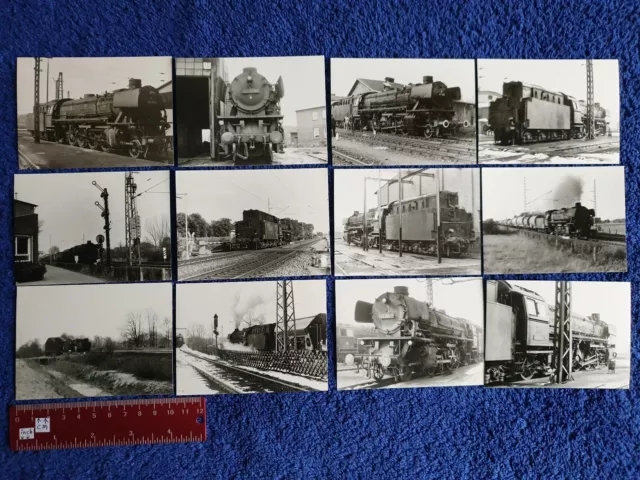 Foto 12x Eisenbahn Dampflok Zug Gleise 042 018 2 042 105 7 042 113 1 042 271